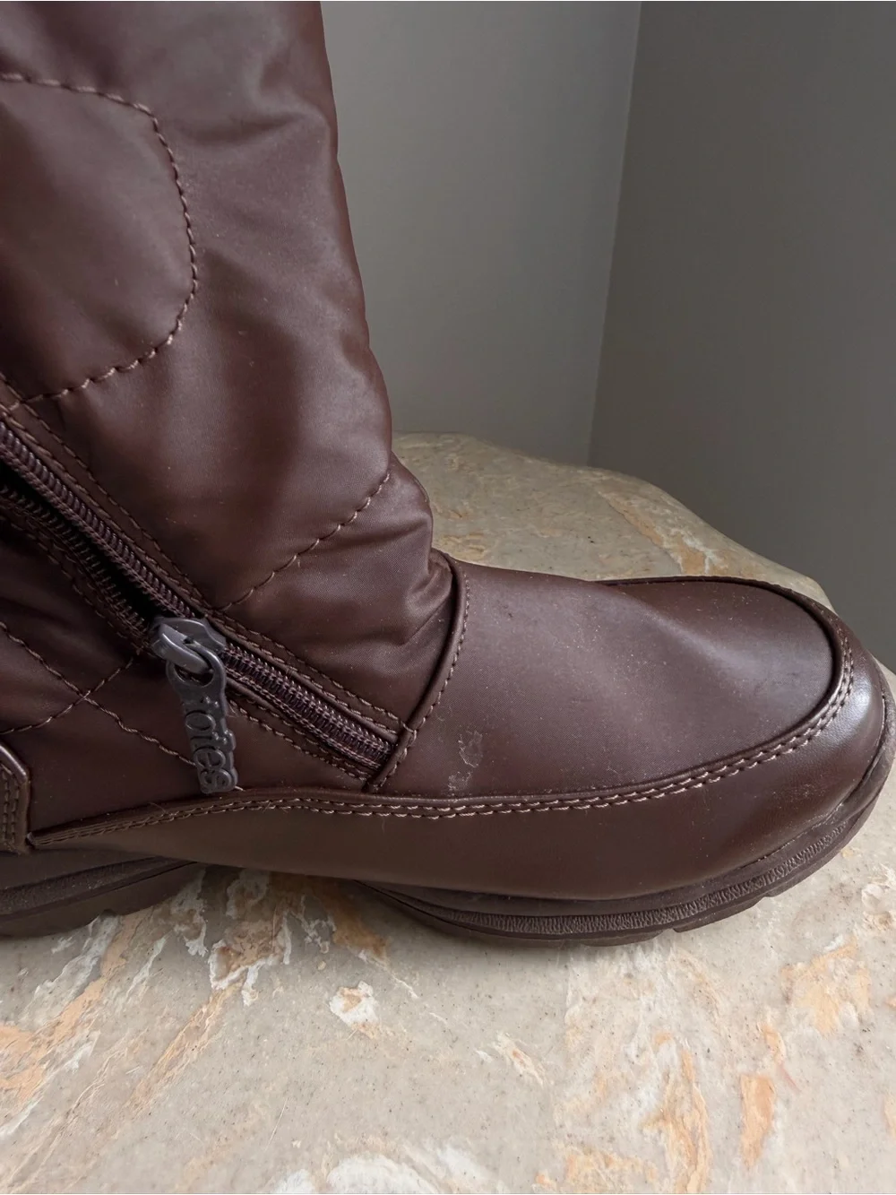 Totes Women’s 8 US Brown Winter Boots with Side Zipper UK 6.5 EU 40